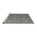 Sideview of Machine Washable Abstract Gray Modern Rug, wshabs4452gry