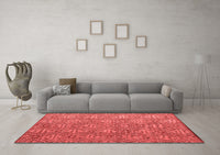 Machine Washable Abstract Red Modern Rug, wshabs4452red