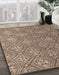 Machine Washable Abstract Brown Sugar Brown Rug in a Family Room, wshabs4452