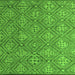 Square Abstract Green Modern Rug, abs4452grn