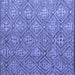 Square Machine Washable Abstract Blue Modern Rug, wshabs4452blu