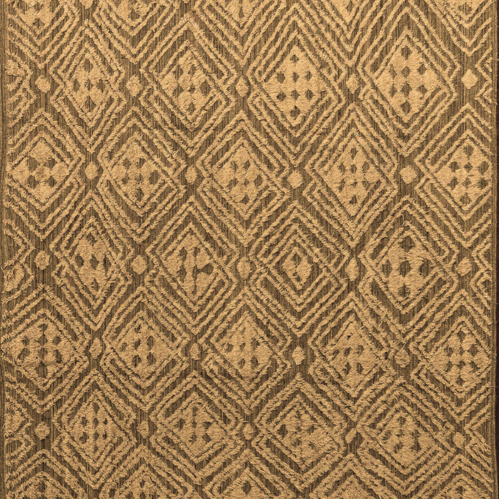 Square Machine Washable Abstract Brown Modern Rug, wshabs4452brn