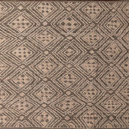 Square Abstract Brown Modern Rug, abs4452