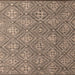 Square Abstract Brown Modern Rug, abs4452