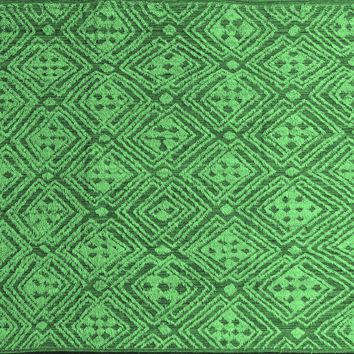 Square Machine Washable Abstract Emerald Green Modern Area Rugs, wshabs4452emgrn