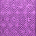 Square Machine Washable Abstract Purple Modern Area Rugs, wshabs4452pur