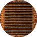 Round Abstract Orange Modern Rug, abs4453org