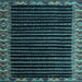 Square Abstract Light Blue Modern Rug, abs4453lblu