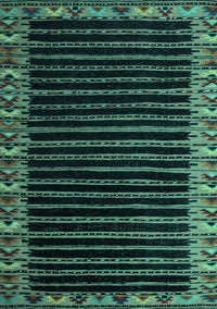 Abstract Turquoise Modern Rug, abs4453turq