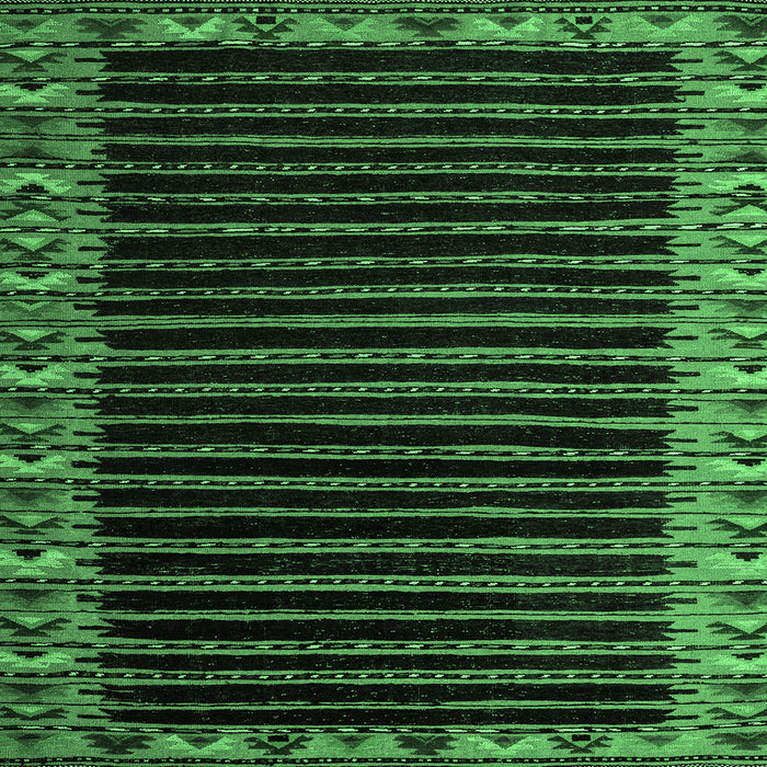 Square Abstract Emerald Green Modern Rug, abs4453emgrn