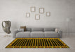 Machine Washable Abstract Yellow Modern Rug in a Living Room, wshabs4453yw