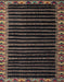 Machine Washable Abstract Brown Rug, wshabs4453