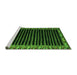 Sideview of Machine Washable Abstract Green Modern Area Rugs, wshabs4453grn