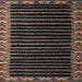 Square Abstract Brown Modern Rug, abs4453