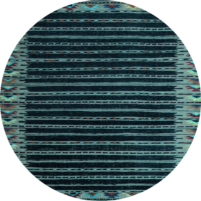Round Machine Washable Abstract Light Blue Modern Rug, wshabs4453lblu