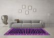 Machine Washable Abstract Purple Modern Area Rugs in a Living Room, wshabs4453pur