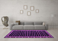 Machine Washable Abstract Purple Modern Rug, wshabs4453pur