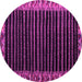 Round Machine Washable Abstract Pink Modern Rug, wshabs4453pnk