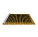 Sideview of Machine Washable Abstract Yellow Modern Rug, wshabs4453yw