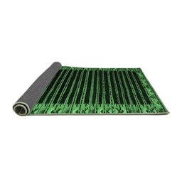 Sideview of Abstract Emerald Green Modern Rug, abs4453emgrn