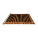 Sideview of Machine Washable Abstract Orange Modern Area Rugs, wshabs4453org