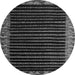 Round Abstract Gray Modern Rug, abs4453gry