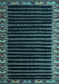 Abstract Light Blue Modern Rug, abs4453lblu