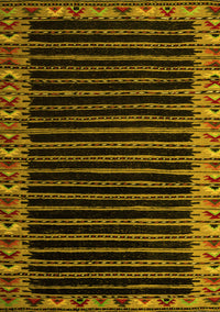 Abstract Yellow Modern Rug, abs4453yw