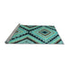 Sideview of Machine Washable Abstract Light Blue Modern Rug, wshabs4454lblu