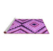 Sideview of Machine Washable Abstract Purple Modern Area Rugs, wshabs4454pur