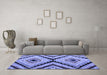 Machine Washable Abstract Blue Modern Rug in a Living Room, wshabs4454blu