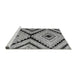 Sideview of Machine Washable Abstract Gray Modern Rug, wshabs4454gry