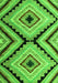 Machine Washable Abstract Green Modern Area Rugs, wshabs4454grn