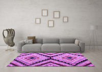 Machine Washable Abstract Purple Modern Rug, wshabs4454pur