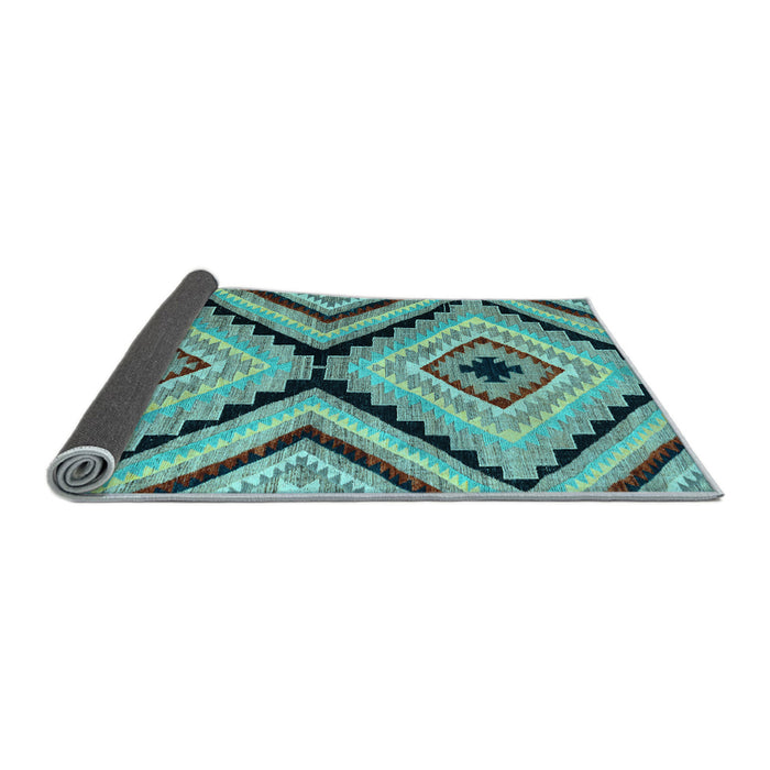 Sideview of Abstract Light Blue Modern Rug, abs4454lblu