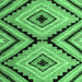 Square Machine Washable Abstract Emerald Green Modern Area Rugs, wshabs4454emgrn