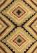 Machine Washable Abstract Brown Modern Rug, wshabs4454brn