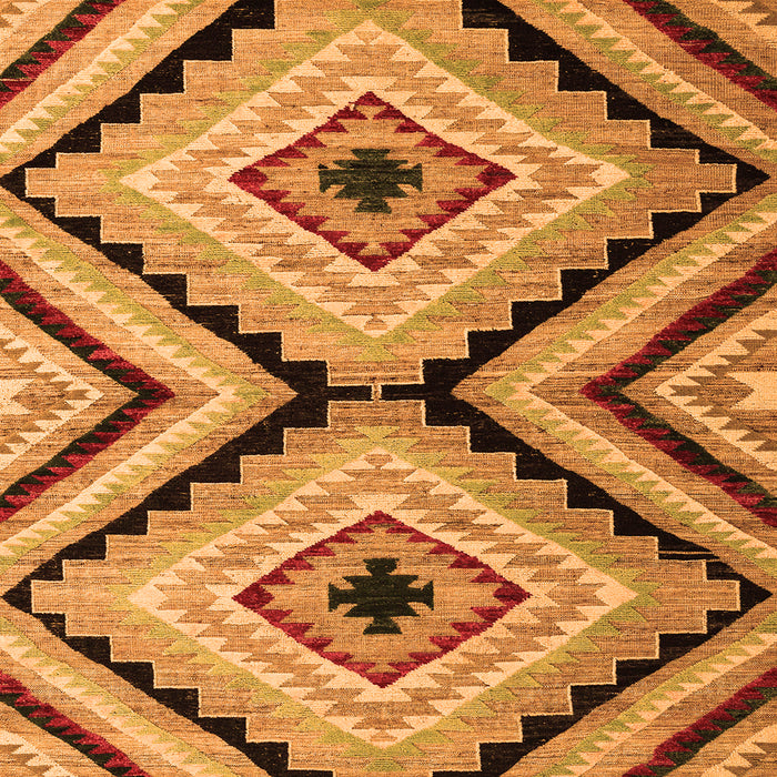 Square Abstract Orange Modern Rug, abs4454org