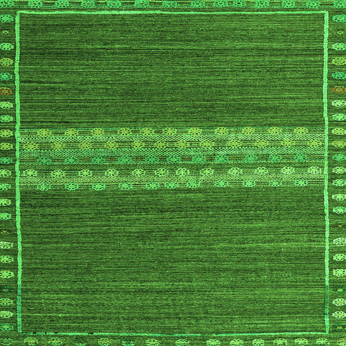 Square Machine Washable Abstract Green Modern Area Rugs, wshabs4455grn