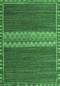 Abstract Emerald Green Modern Rug, abs4455emgrn