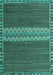 Machine Washable Abstract Turquoise Modern Area Rugs, wshabs4455turq