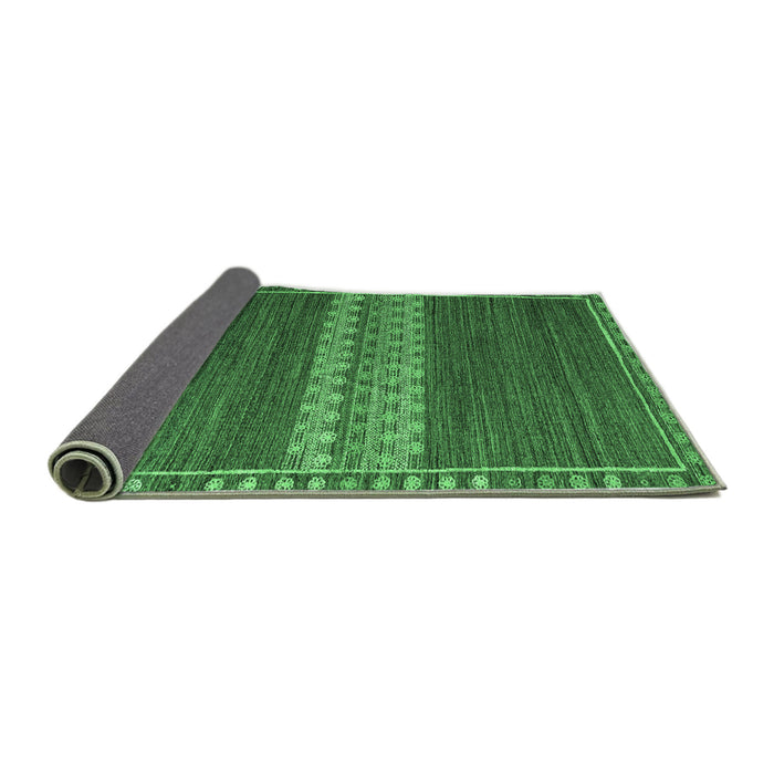 Sideview of Abstract Emerald Green Modern Rug, abs4455emgrn