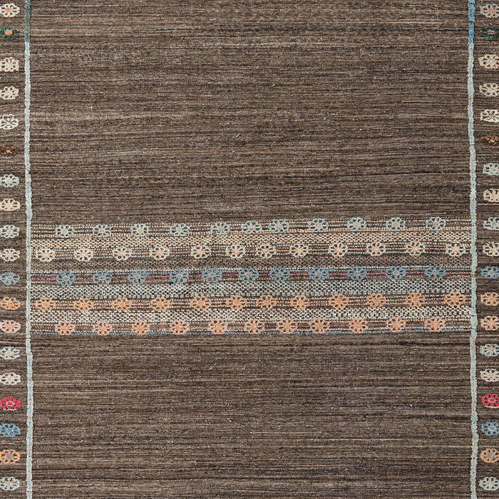 Machine Washable Abstract Bakers Brown Rug, wshabs4455