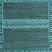 Square Abstract Light Blue Modern Rug, abs4455lblu