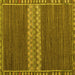 Square Abstract Yellow Modern Rug, abs4455yw