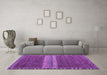 Machine Washable Abstract Purple Modern Area Rugs in a Living Room, wshabs4455pur