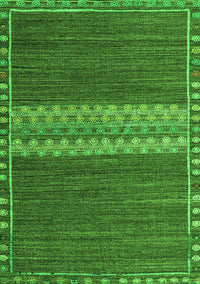 Abstract Green Modern Rug, abs4455grn