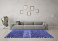 Machine Washable Abstract Blue Modern Rug, wshabs4455blu