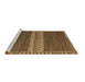 Sideview of Machine Washable Abstract Brown Modern Rug, wshabs4455brn