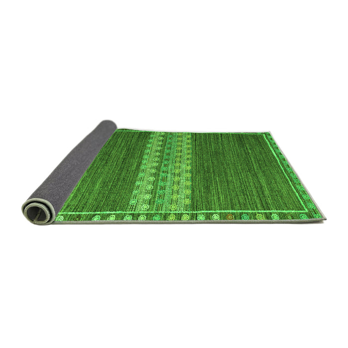 Sideview of Abstract Green Modern Rug, abs4455grn